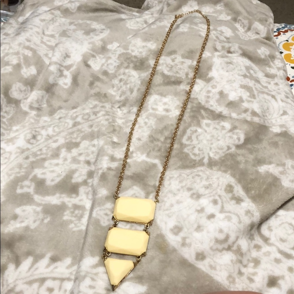 Ivory statement long necklace
